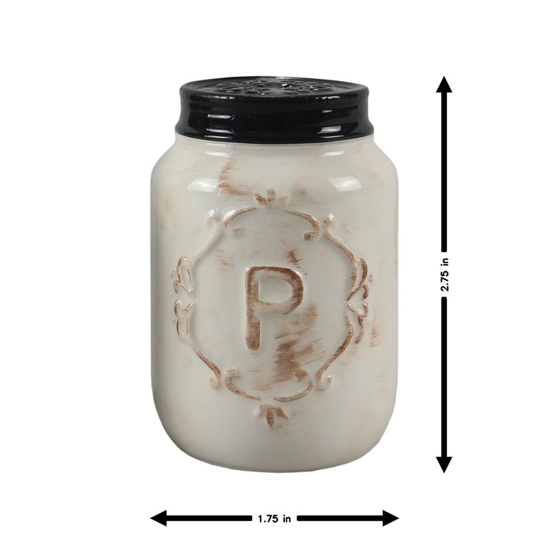 Young's Inc Ceramic Country Salt & Pepper Shaker Set, Country Style Kitchen Decor, Cute Kitchen Table Accessories and Decor, 2 pcs/Set, Mini Shakers, 2.5 Inch - Image 5